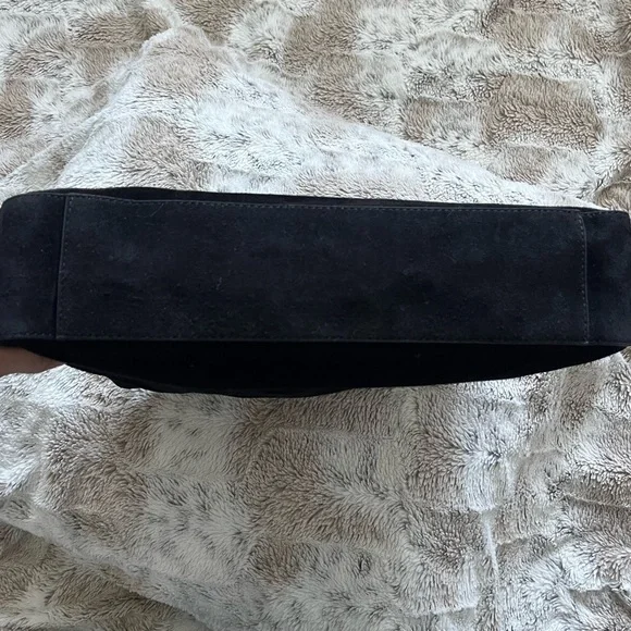 J. Crew Suede Berkeley Bag in black with Gold Chain